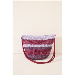 Bolso cruzado rafia estampado multicolor