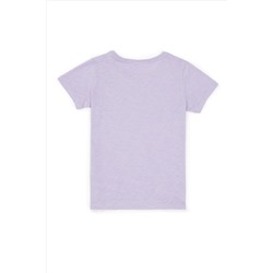 Kız Çocuk Lila Basic Tişört