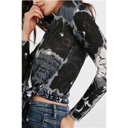 Jersey punto estampado lazada