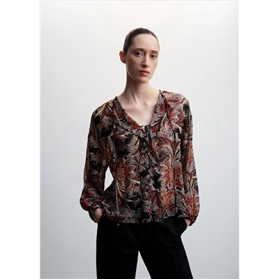 Blusa volantes lazo