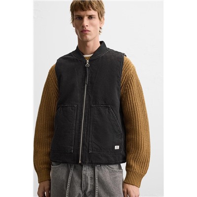 CHALECO DENIM COMBINADO
