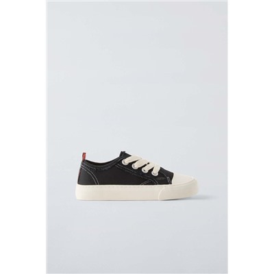 FRAYED COTTON TRAINERS