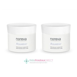 Noreva Aquareva Soin de Nuit Hydratant Peaux Déshydratées 2x50mlLot  × 2