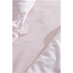 Julien King Size %100 Pamuk Fırfırlı Nevresim Takımı - Pudra