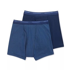 JOCKEY Men's Big & Tall 2-Pk. Lightweight Cotton Boxer Briefs