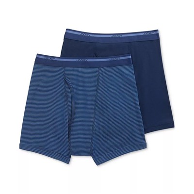 JOCKEY Men's Big & Tall 2-Pk. Lightweight Cotton Boxer Briefs