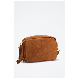 Bandolera de piel Gaby Camel