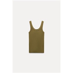 MERCERISED THREAD RIBBED T-SHIRT