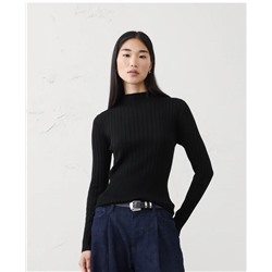 Merino Wool Ribbed Sweater