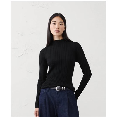 Merino Wool Ribbed Sweater