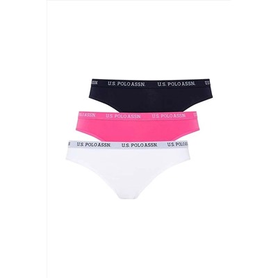 U.S. Polo Assn.Modal ve Pamuklu 3'lü Ekonomik Paket Kadın Slip