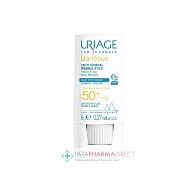 Uriage Bariésun Stick Minéral SPF50+ Zones Fragiles 8g