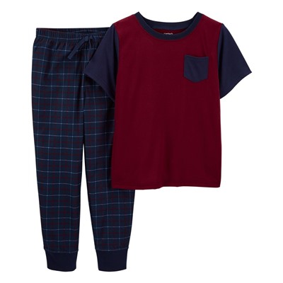 2-Piece Camo Cotton & Fleece PJs