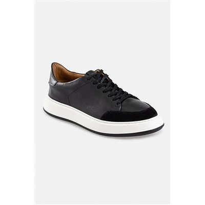 Avva Erkek Siyah %100 Deri Esnek Taban Sneaker Ayakkabı A31y8070 A31Y8070