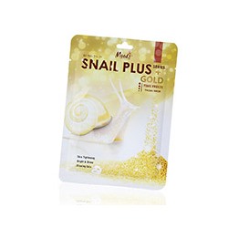 Тканевая маска для лица Snail plus с улиточной слизью и золотом Moods 38 мл / Moods Snail plus Gold Facial Mask 38ml