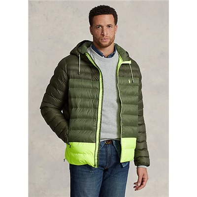 Big & Tall Packable Water-Repellent Hooded Jacket