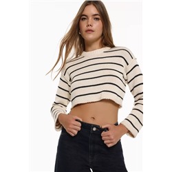 Cropped knit sweater