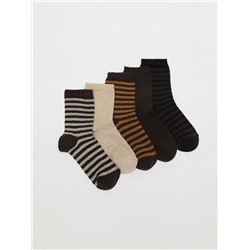 PACK OF 5 PAIRS OF PRINTED LONG SOCKS