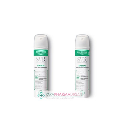 SVR Spirial Spray Déodorant Anti-Transpirant Intense 48H 2x75mlLot  × 2