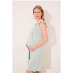 Camisón "maternity" midi pechera plisada