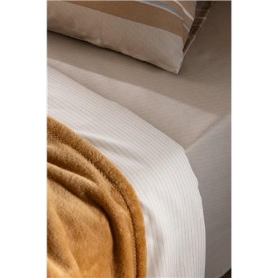 Desty King Size Pamuklu Battaniye Seti - Camel