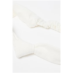 Cinta para el pelo de lino Blanco