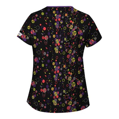 UA Circle Of Zenergy Black Print Scrub Top