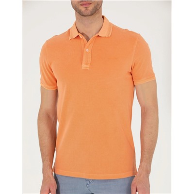 Turuncu Slim Fit Polo Yaka Tişört