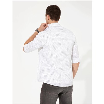 Haki Slim Fit Uzun Kollu Gömlek