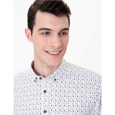 Haki Slim Fit Uzun Kollu Gömlek