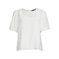 Karl Lagerfeld Paris Puff Sleeve Satin Top