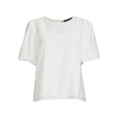 Karl Lagerfeld Paris Puff Sleeve Satin Top