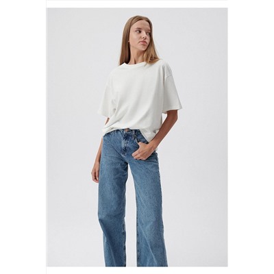 MaviBeyaz Basic Tişört Oversize / Geniş Kesim 1610317-70057