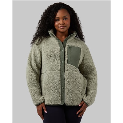 WOMEN'S COZY SHERPA SNAP JACKET