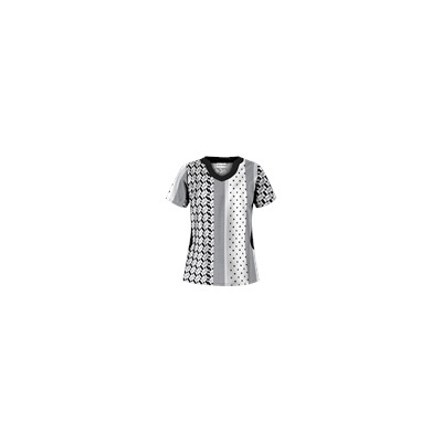 UA Retro Rhapsody White Print Scrub Top