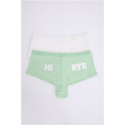 Pack 2 bragas bóxer blanco, verde