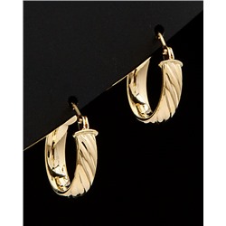 14K Italian Gold Textured Huggie Hoops