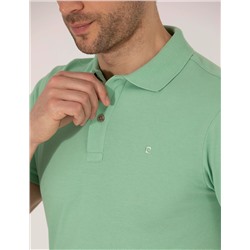 Açık Yeşil Regular Fit Polo Yaka Basic Tişört