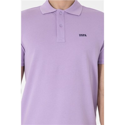 Erkek Regular Fit Polo Yaka Lila Basic Tişört