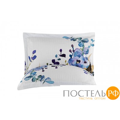 Постельное белье Карвен Stripe Satin с цветным принтом евро N250 -SB007(6пр.)