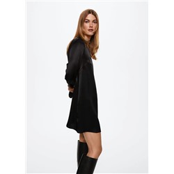 Vestido satinado -  Mujer | MANGO OUTLET España