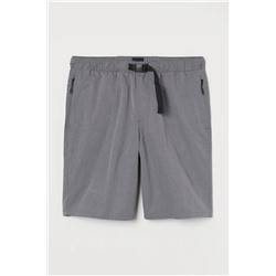 Shorts mit Gürtel Graumeliert
