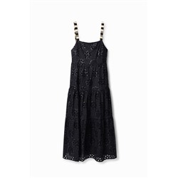 Vestido maxi bordado suizo