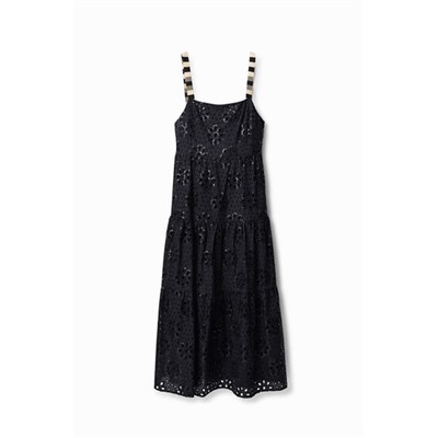 Vestido maxi bordado suizo