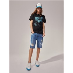 Shorts im Regular-Fit aus Denim