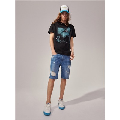 Shorts im Regular-Fit aus Denim