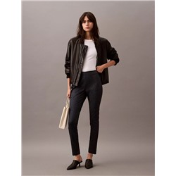 Ponte Herringbone Print Skinny Fit Pants