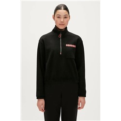 Bad Bear, Tine Half-Zip Siyah Yarım Femuarlı Kadın Polar Sweatshirt