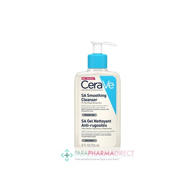 Cerave SA Gel Nettoyant Anti-Rugosités - Peaux Sèches, Rugueuses & Squameuses 236ml