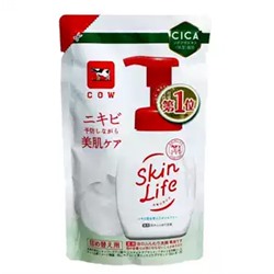 COW BRAND Skin Life Лечебно-профилактическая крем-пенка для умывания против акне c СICA Центелла Азиатской, сменная упаковка 140 мл